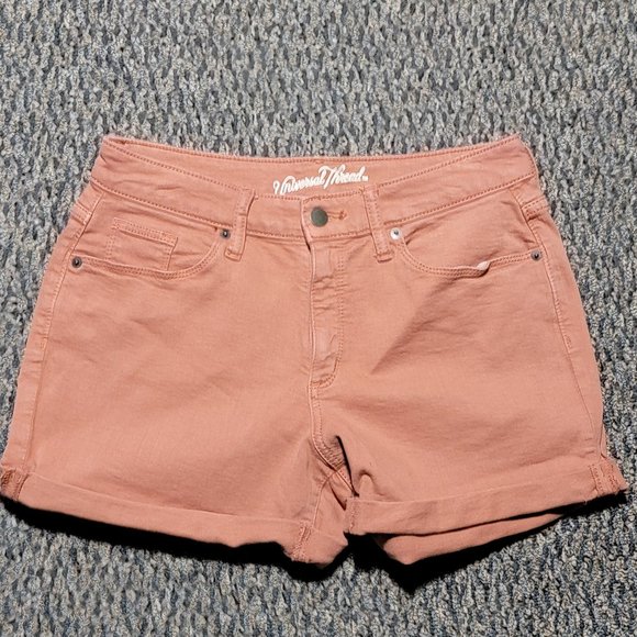 EUC Universal Thread Salmon Colored Shorts Size 6 28 - Picture 2 of 16